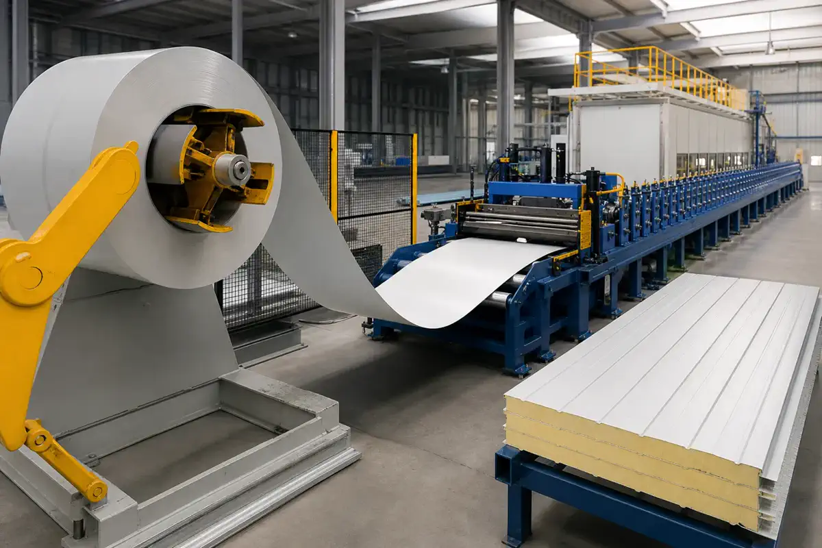 PIR қабырға панельдері — Warehouses — панельді біріктіру түйіні 18 | Arteco New Materials Technology (Kazakhstan) Group Ltd.
