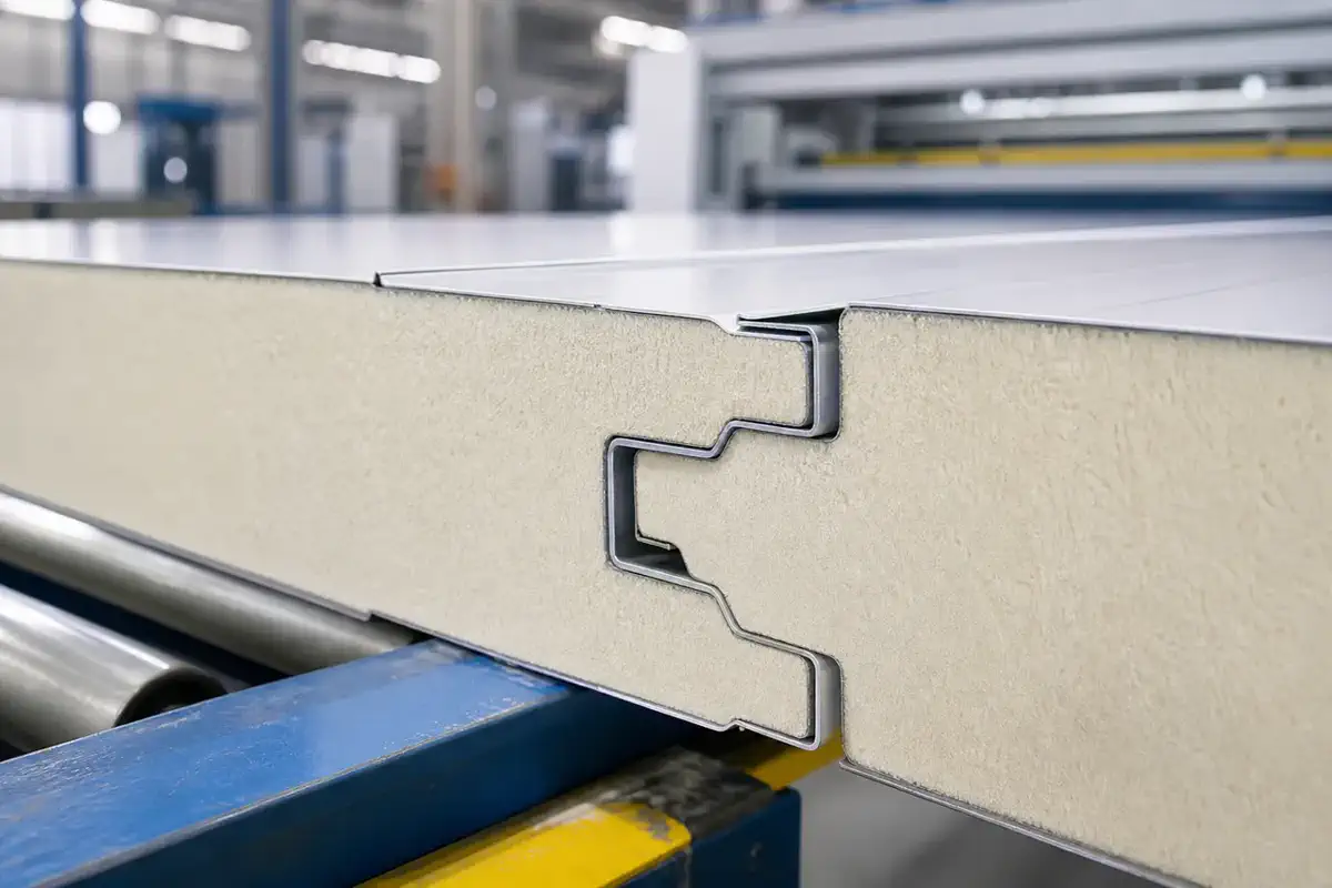 PIR қабырға панельдері — Warehouses — шатыр монтаж түйіні 24 | Arteco New Materials Technology (Kazakhstan) Group Ltd.
